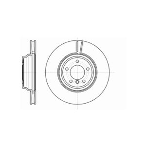 Front Vented Brake Disc Coated - 348mm Diameter