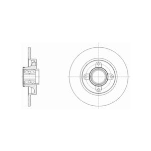 Rear Solid Brake Disc Coated - 249mm Diameter