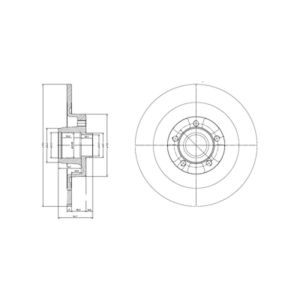 Rear Solid Brake Disc With Bearing - 300mm Diameter