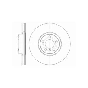 Front Vented Brake Disc Coated - 348mm Diameter