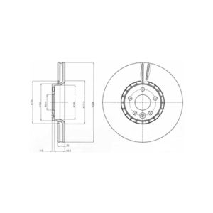 Front Vented Brake Disc - 328mm Diameter