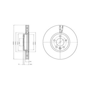 Front Vented Brake Disc - 339.8mm Diameter