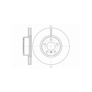 Front Vented Brake Disc Coated - 328mm Diameter