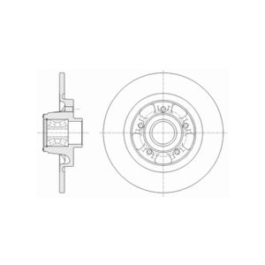 Rear Solid Brake Disc Coated - 274mm Diameter