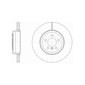 REAR VENTED BRAKE DISC COATED - 345MM DIAMETER