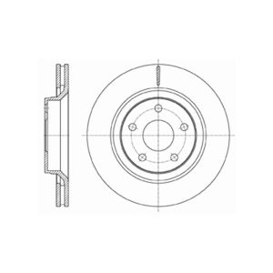 FRONT VENTED BRAKE DISC COATED - 332MM DIAMETER