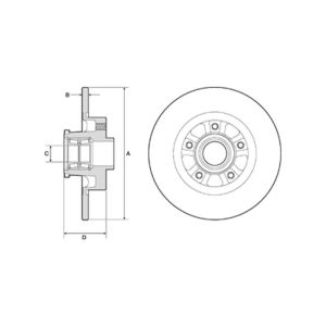 Rear Solid Brake Disc - 280mm Diameter