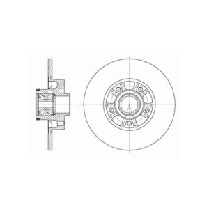 Rear Solid Brake Disc Coated - 280mm Diameter