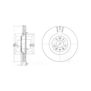 Front Vented Brake Disc - 329mm Diameter