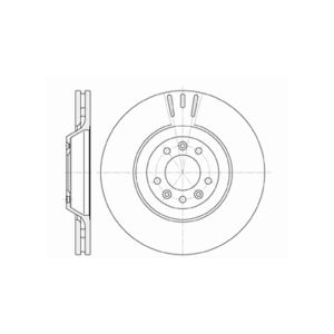 Front Vented Brake Disc Coated - 329mm Diameter