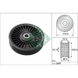 Ribbed Auxillary Drive Belt Guide Pulley