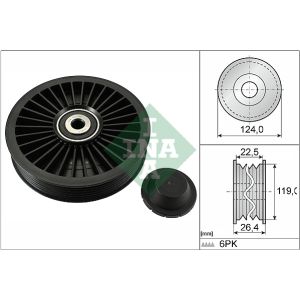 Ribbed Auxillary Drive Belt Guide Pulley