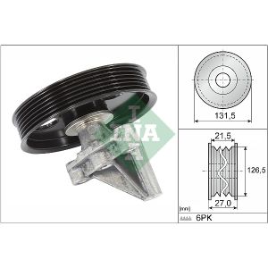 Ribbed Auxillary Drive Belt Guide Pulley