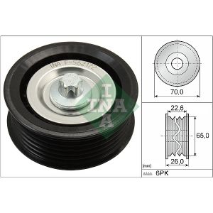 Ribbed Auxillary Drive Belt Guide Pulley