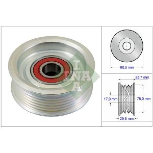 Ribbed Auxillary Drive Belt Guide Pulley