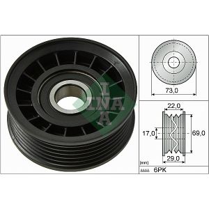 Ribbed Auxillary Drive Belt Guide Pulley