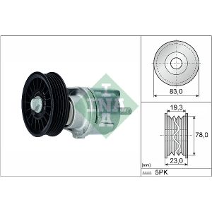 Ribbed Auxillary Drive Belt Tensioner