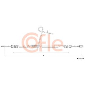 Handbrake Cable - Rear RH