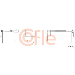 Handbrake Cable - LH