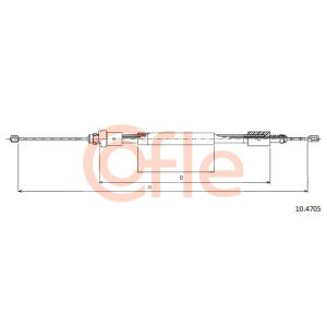 Handbrake Cable - LH