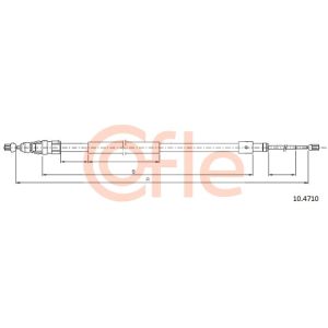 Handbrake Cable - Rear