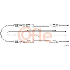 Handbrake Cable - Rear