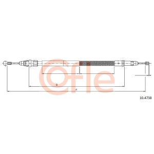 Handbrake Cable - Rear