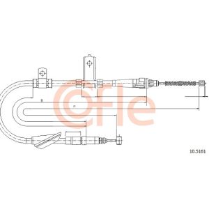 Handbrake Cable - LH