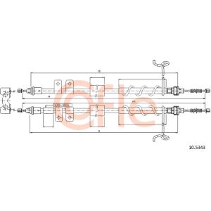 Handbrake Cable - Rear