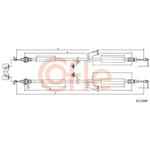 Handbrake Cable - Rear