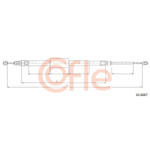 Handbrake Cable - Rear