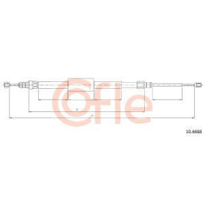 Handbrake Cable - Rear