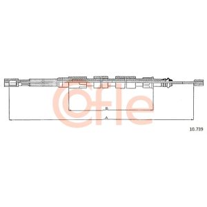 Handbrake Cable - Rear