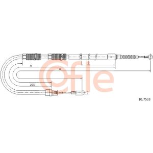 Handbrake Cable - Rear