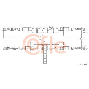 Handbrake Cable - Rear