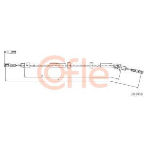 Handbrake Cable - RH