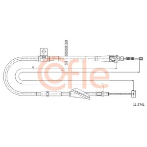 Handbrake Cable - RH