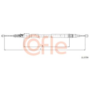 Handbrake Cable - LH