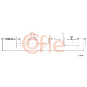 Handbrake Cable - RH