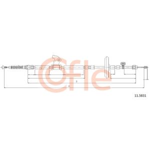 Handbrake Cable - LH