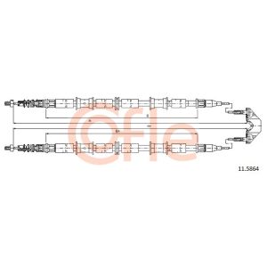 Handbrake Cable - Rear