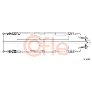 Handbrake Cable - Rear