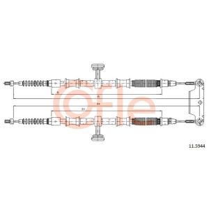 Handbrake Cable - Rear