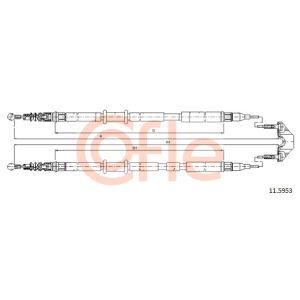 Handbrake Cable - Rear