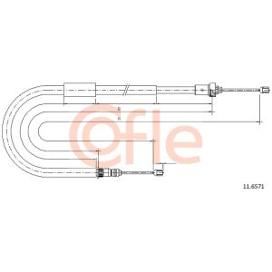 Handbrake Cable - RH