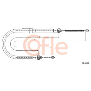 Handbrake Cable - LH