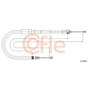 Handbrake Cable - LH