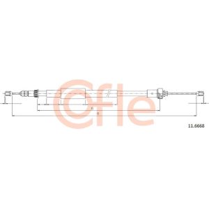 Handbrake Cable - RH