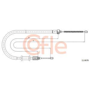 Handbrake Cable - RH