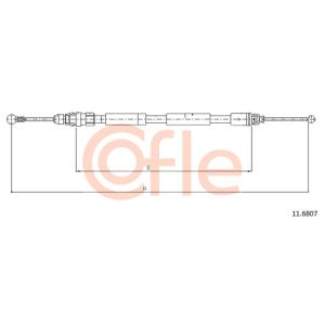 Handbrake Cable - LH